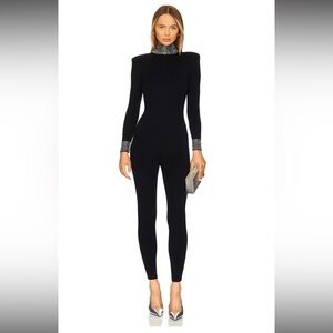 Retrofete Leanne Jumpsuit in Black with Silver Accents